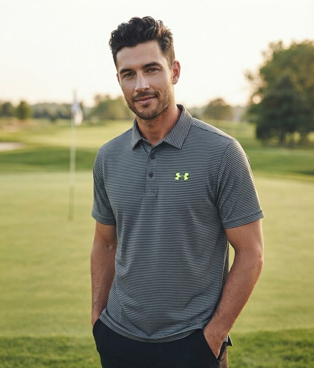 Under Armour Men's HeatGear Striped Golf Polo Shirt Style 1242758 Size L